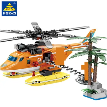 

395Pcs City Arctic Expedition 2IN1 Air Rescue Helicopter Army Building Blocks Sets Model Creator Bricks Toys for Children