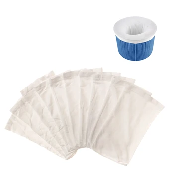 

10Pcs Filter Savers Pool Skimmer Socks Nylon Pool Filter Socks for Baskets and Skimmers White Basket Is Not Included