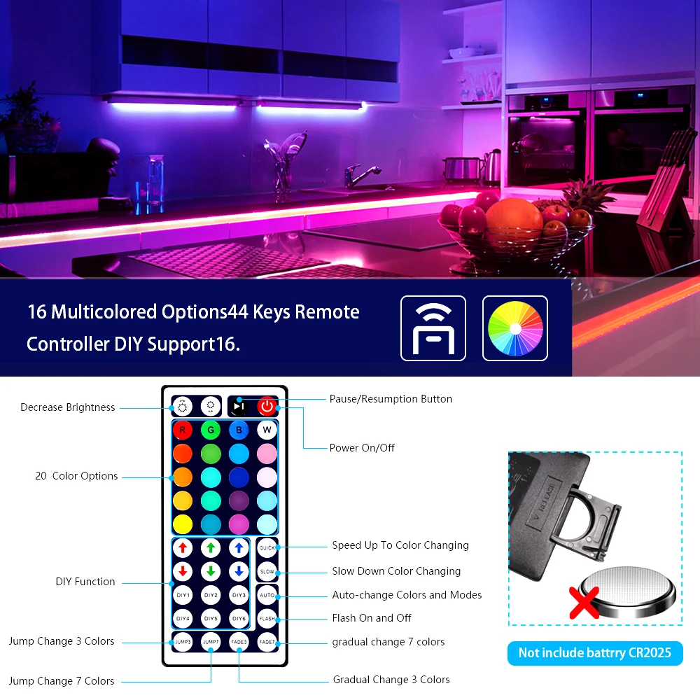 ColorRGB 5 м 10 Светодиодные ленты светильник RGB 5050 гибкая лента fita светодиодный диод с