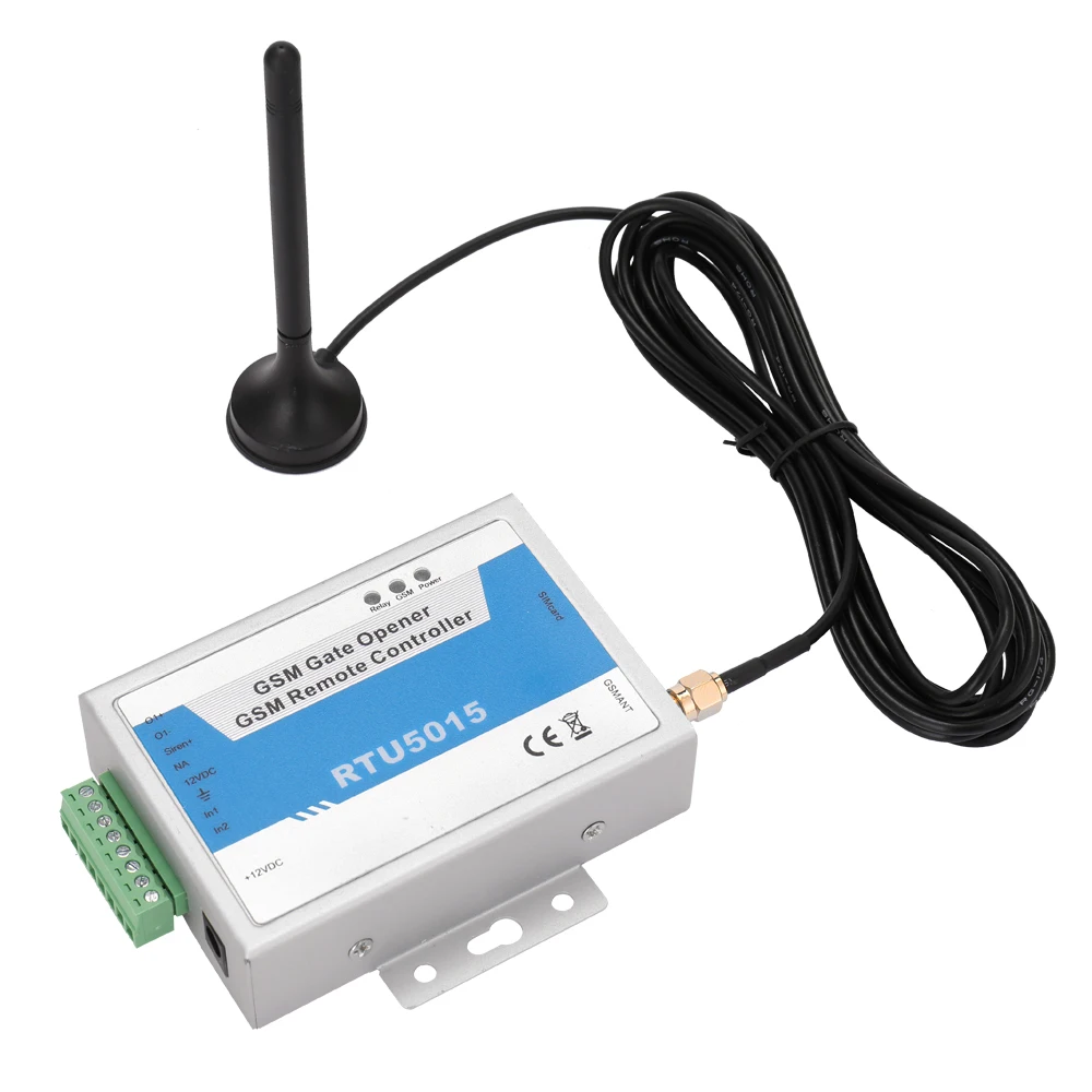 

RTU5015 GSM Gate Door Opener Operator with SMS Remote Control Alarm 1 Output/2 Inputs app support