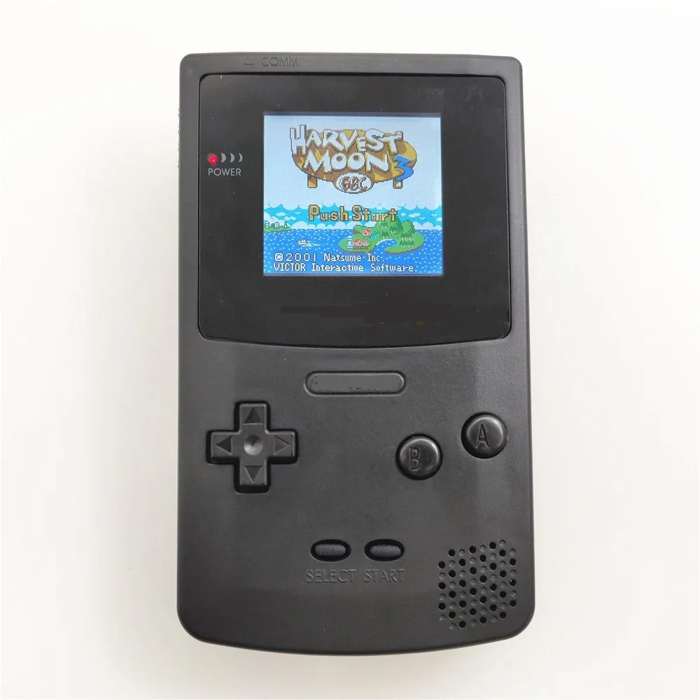 Черный Восстановленное для Game Boy консоли консоль GBC с Подсветка освещенная