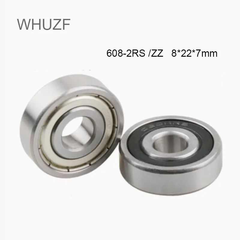 

5/10pc/lot 608ZZ Bearing Steel Deep Groove Ball Miniature Bearings 608-ZZ 8*22*7mm 8x22x7 High Quality 52100 Chrome Steel