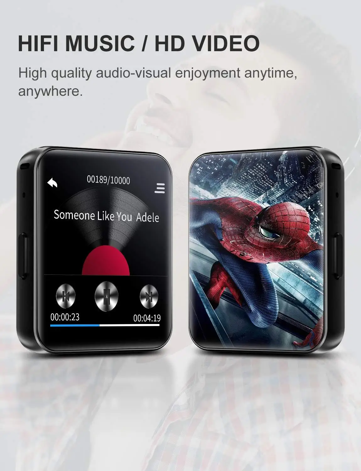 Новинка mp3 плеер BENJIE с Bluetooth музыкальный сенсорным экраном Hi Fi радио функцией
