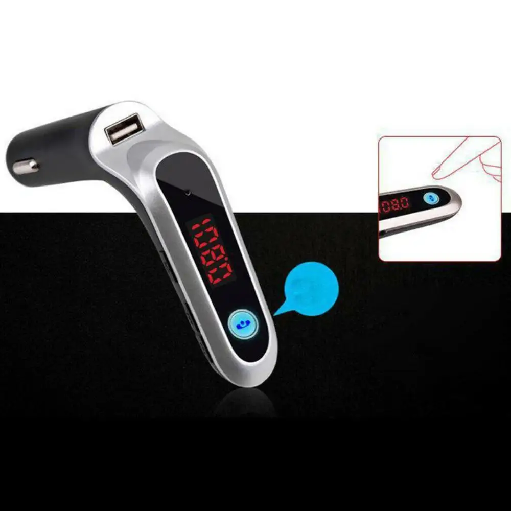 

USB TF Card Support Wireless Charger Bluetooth Car Kit LCD Hands-Free FM MP3 Transmitter Music Player Mobile Phones Tablets