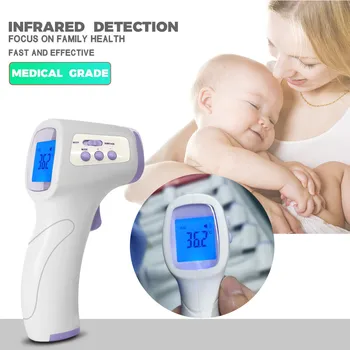 

Outdoor Infrared Non Contact Thermometer Gun LCD Digital Body Temporal Forehead Thermometer For Fever Temperature Sensor Fast