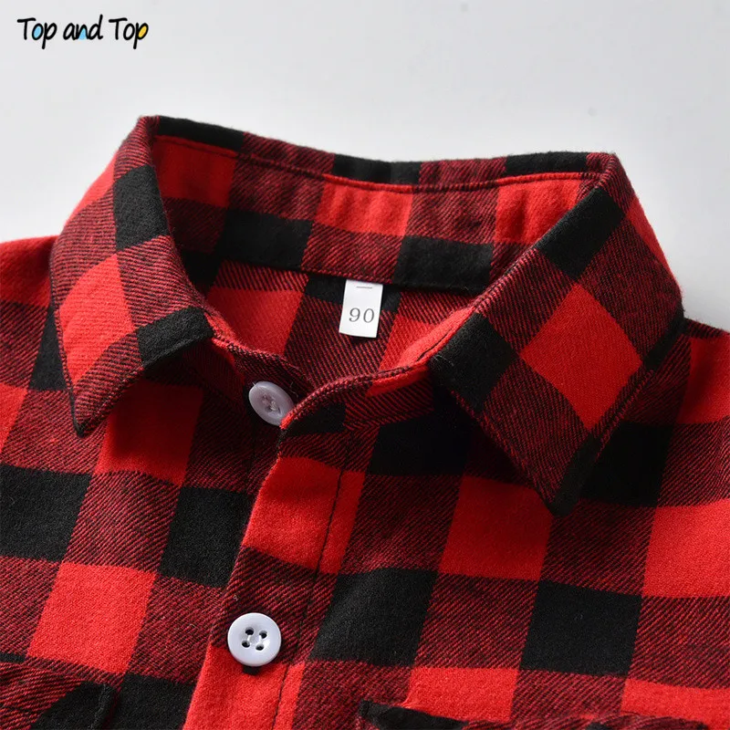 Spring Autumn Baby Boy Long Sleeve Cotton Plaid Shirt Casual Turn-down Classic Kids Gentleman Blouses Tops