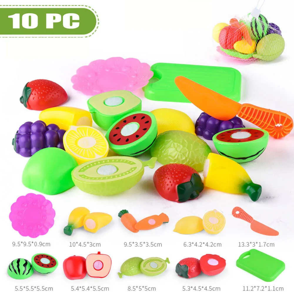 Пластиковые Кухонные Игрушки, еда, фрукты, овощи, резка, дети, ролевые игры, Обучающие игрушки, безопасные детские кухонные игрушки, наборы brinquedos