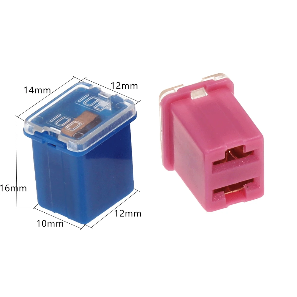 2pcs Mini Square Fuse 20A 30A 40A 50A 60A Set Automotive Car Fuse with Plastic Box Assortment Auto Fuse