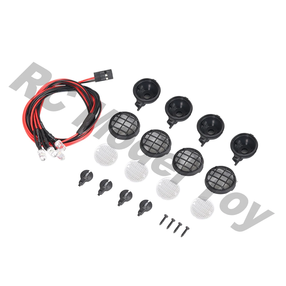 4 шт. светодиодный круглый Точечный светильник крышу для 1/10 RC Crawler Car Axial SCX10 90046 Traxxas
