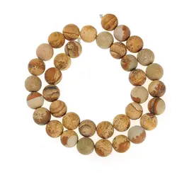 Elegant Natural Stone Beads in Black, Pink, and White for DIY Jewelry Making & Wholesale (Picture jasper)