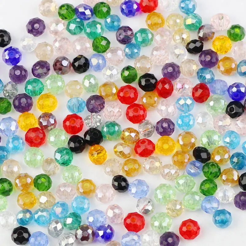 YHBZRET граненые высококлассные Австрийские кристаллы 2 мм 200 шт плоские круглые бусины-разделители для изготовления браслетов и ожерелий своими руками - Цвет: Mixed color