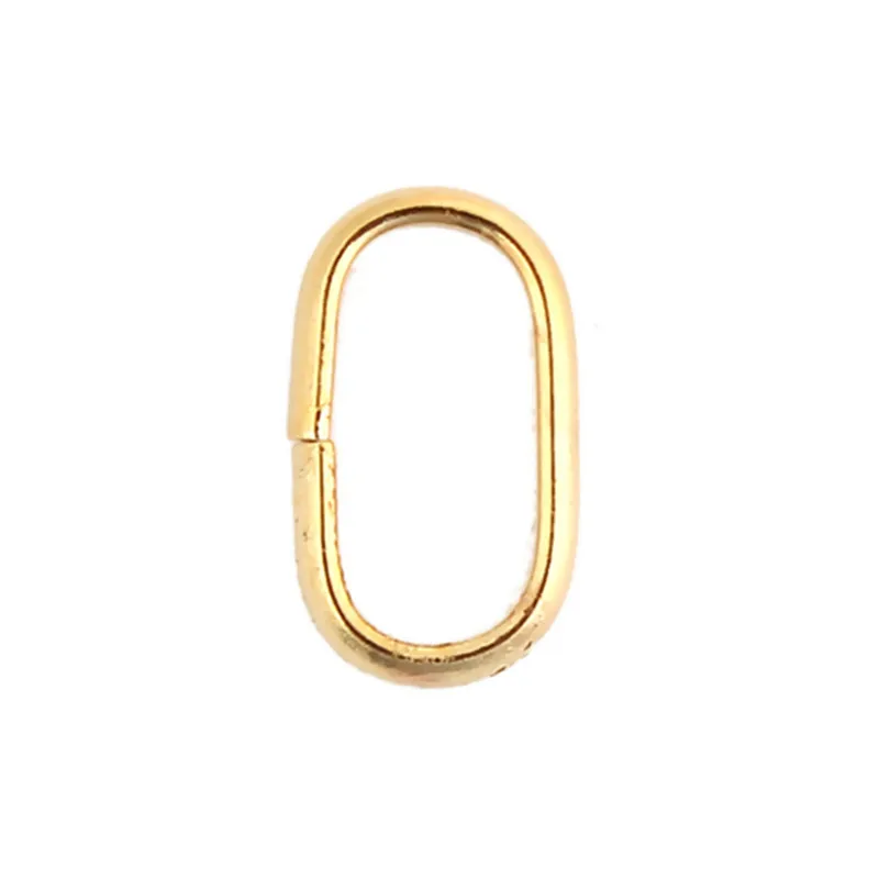 

DoreenBeads Fashion Stainless Steel Opened Jump Rings Findings Oval Gold Color Jewelry DIY Charms Findings 12mm x 7mm, 2 PCs