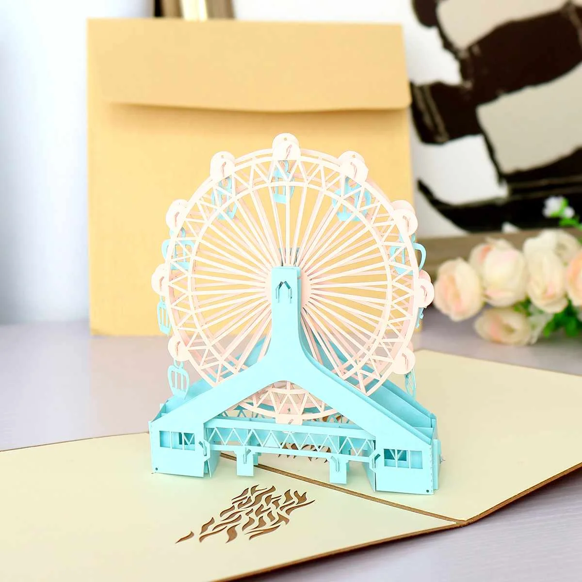  Valentine's Day Gifts 3D Greeting Card Romantic Handmade Paper Wedding Invitation Card Home Party D - 4.00041E+12