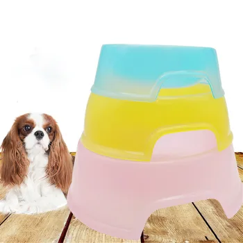 

Plastic Dog Single Bowl Cat Feeding Food Water Bowls Multi-Purpose Puppy Feeder Dishes Safety Pets Dogs Supplies