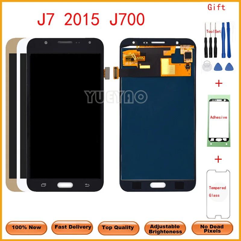 ЖК-дисплей с дигитайзером сенсорного экрана в сборе для Samsung Galaxy J7 2015 J700 J700F J700M J700H