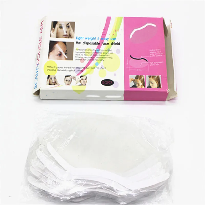 50PCS 50 шт. женские принадлежности одноразовый лицевой щит для лака для волос пленка для волос для парикмахерской для стрижки волос защитная маска для лица - Цвет: 50PCS