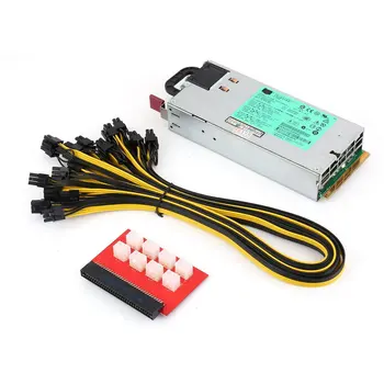 

94% Efficiency 1200W Switching Power Supply for GPU Open Rig Mining BTC ETH Ethereum 1200 Watt DPS-1200FB A P/N 438202-001