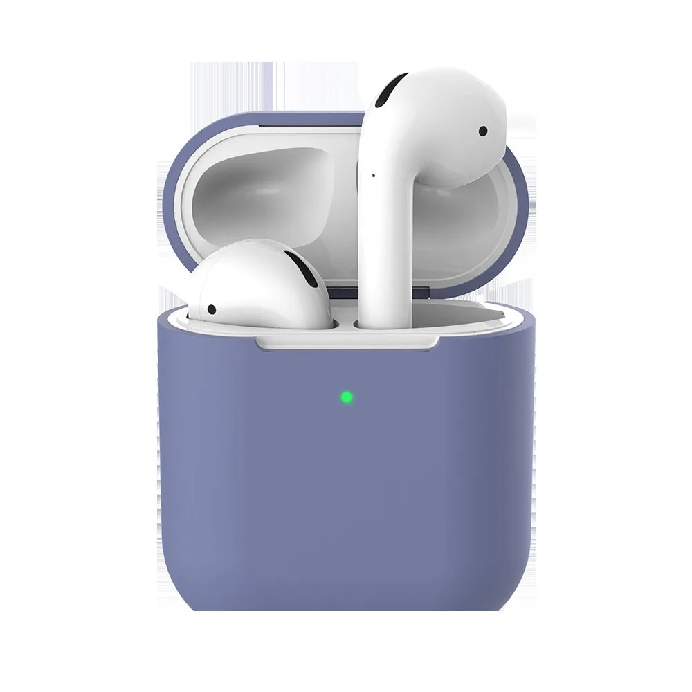 Чехол для наушников Apple AirPods 2 силиконовый чехол беспроводной Bluetooth наушники Air Pods Чехол защитный для AirPod Silm чехол - Цвет: qianzhanlanTC2dai