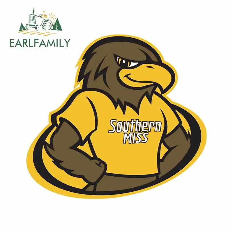 

EARLFAMILY 13cm x 11.9cm for Southern Miss Golden Eagles Cartoon Oem Car Stickers Vinyl JDM Bumper Trunk Truck Graphics RV VAN