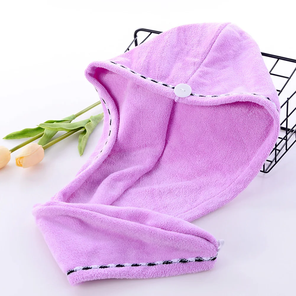 Light Purple Для ванной быстрое увеличение времени экономия сушки полотенце микрофибра шапочка для душа водопоглощение нескользящий практичный тюрбан утолщенный - Цвет: Light Purple