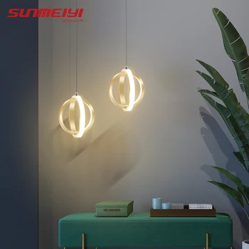 

Nordic Led Pendant Lights Gold Aluminum Hanging Lamp For Dining room Bedroom Industrial Restaurant Bar Light lustre pendente