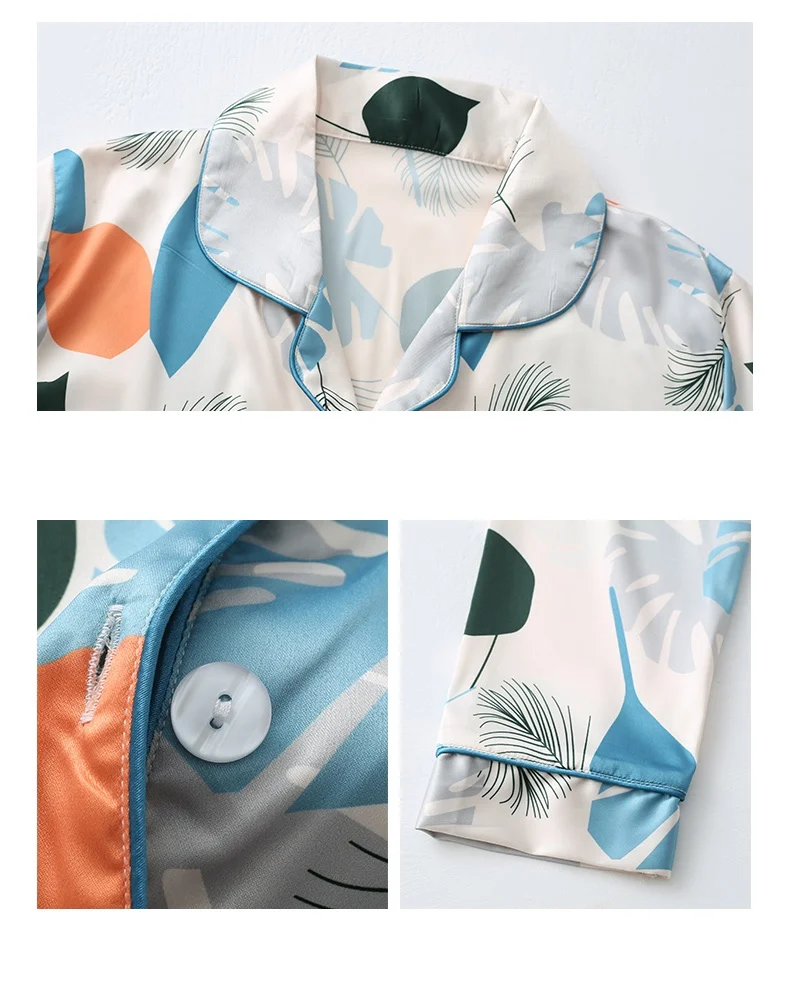 Женские шелковые пижамы, пижамный комплект, одежда для сна, размер M, L, XL, 2XL, 3XL Bigyard