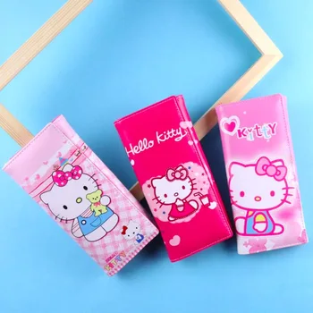 

15pcs Cute Cat Printed Coin Purses For girls Students Cartoon Long Wallet Money Pouch Bag Children Purse Holder party favors