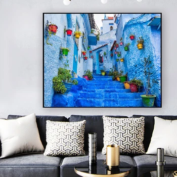 

Painting By Numbers DIY City Landscape Room Colourful Wall Art Unframed Oil Paint For Adults Home Decoration 50x40cm Handwork