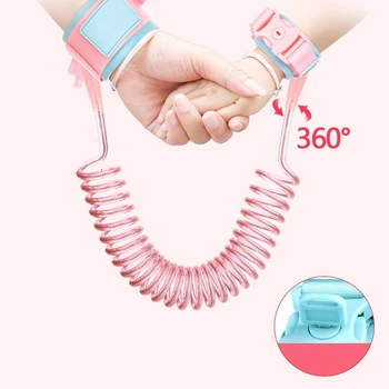 

360 Degree Rotation Toddler Baby Girls Boys Safety Harness Leash Kids Anti-Lost Wrist Traction Rope Band