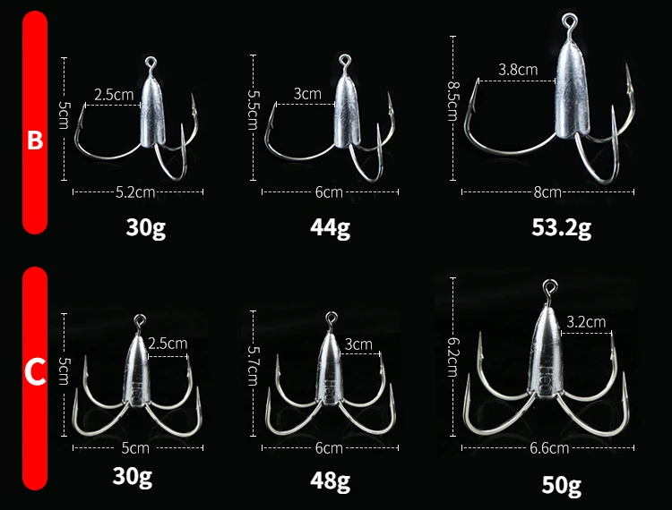 Anti Rost Ozean Höhen Haken Super Große Anzuelos De Pesca Mar Drei Anker Haken Stahl Fisch Haken Triple Stacheldraht haken – Detail 5