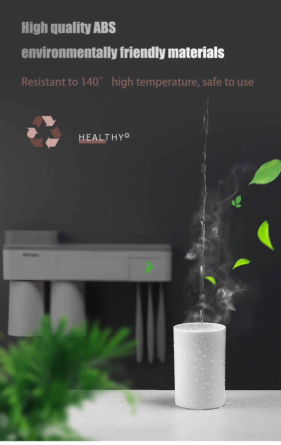 Magnetic Adsorption Toothbrush Holder 8