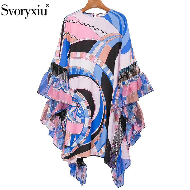 Svoryxiu Fashion Runway Summer Plus Size Loose