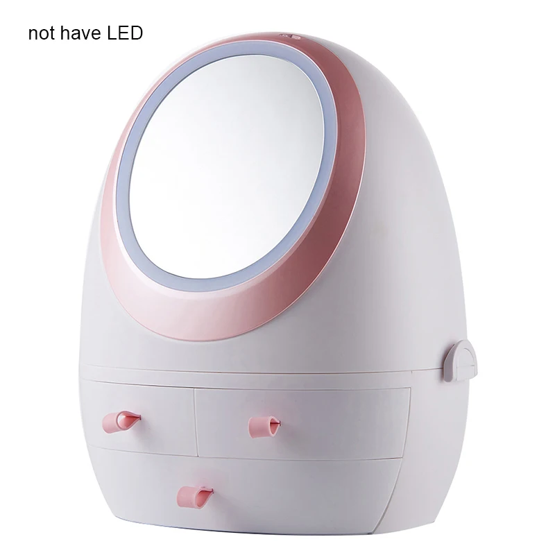  Hot Sale Cosmetic Storage Box Skin Care Products Organzier for Makeup with Mirror LED Lights TK-ing - 4000199777721