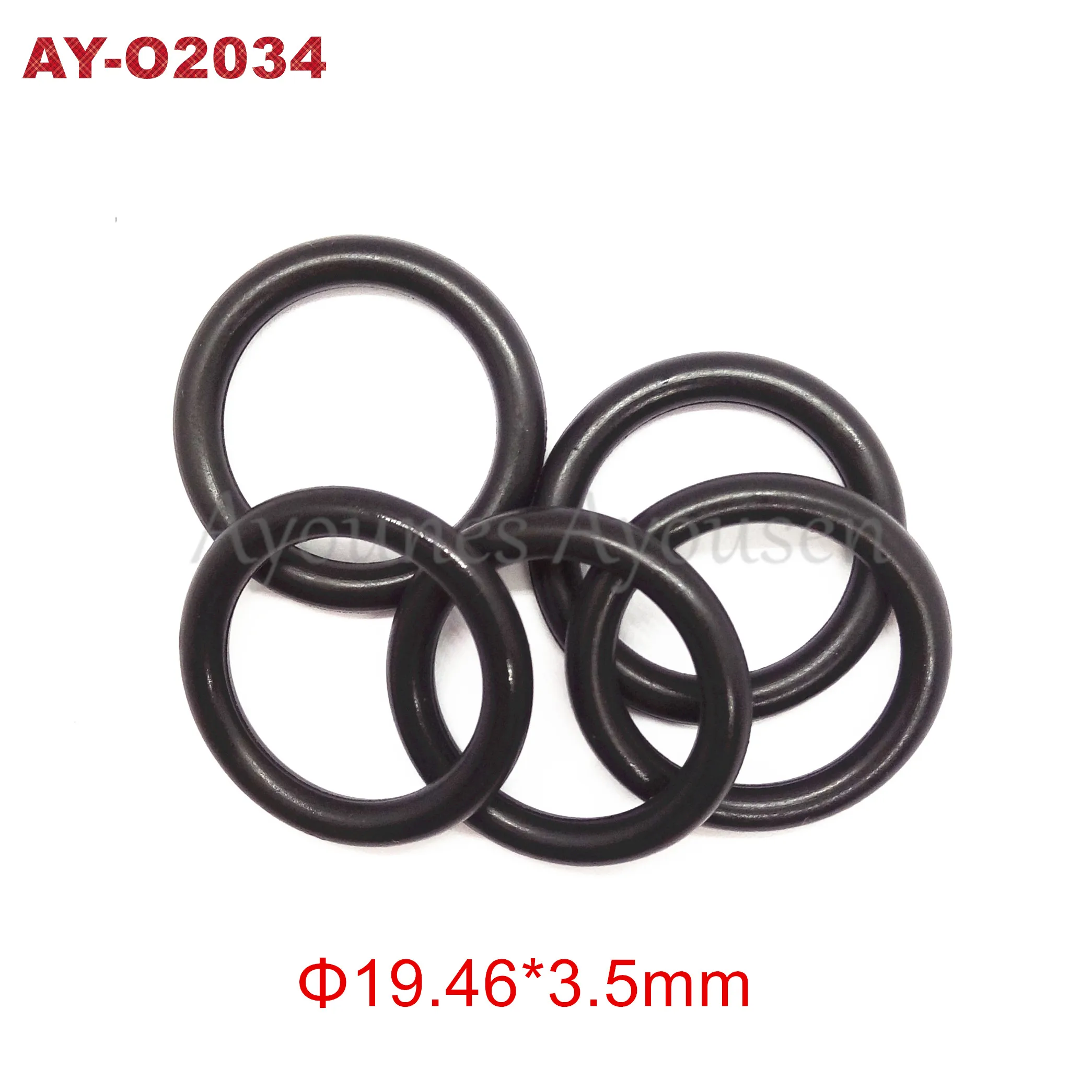 

100pieces Rubber Oring Seals 19.46*3.5mm For Nissan Fuel Injector Repair Kit (AY-O2034)