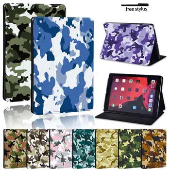 

Camouflage Stand Case for Apple Ipad 8 2020 8th Generation 10.2 Inch Leather Pu Lightweight Tablet Shell Case