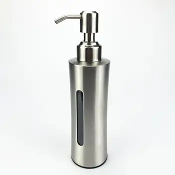 

Functional Stainless Steel Liquid Soap Lotion Soap Bottle Bath Foam Container Kitchen Bathroom Use Family 250ml Soap Dispenser