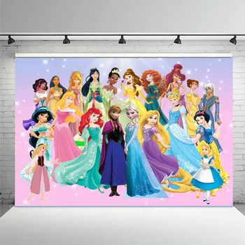 

Cartoon Anna Princess Queen Elsa Snowman Ice Tree Flood Custom Photo Studio Background Backdrop Banner Photography Backdrops
