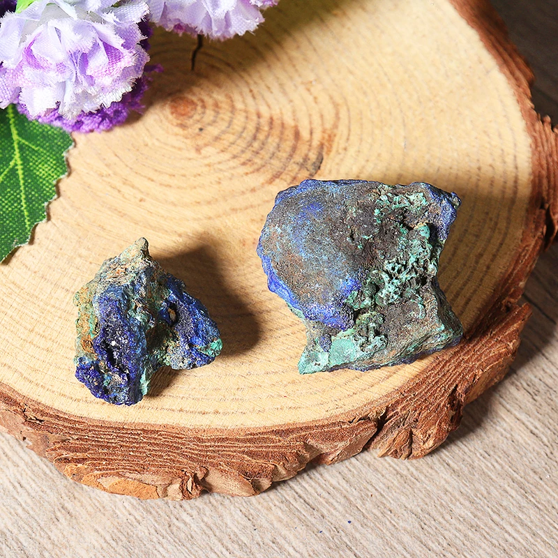 Minerale Di Rame Blu Naturale Azurite Malachite Pietra Grezza Esemplare Minerale Grossolano Gioielli Che Fanno La Decorazione Domestica