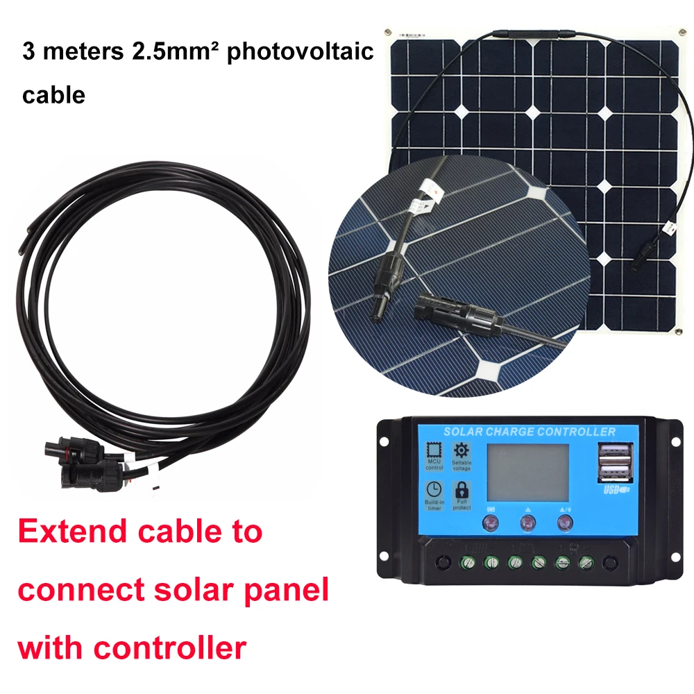 Flexible solar panel kit 240W battery charger Sadoun.com