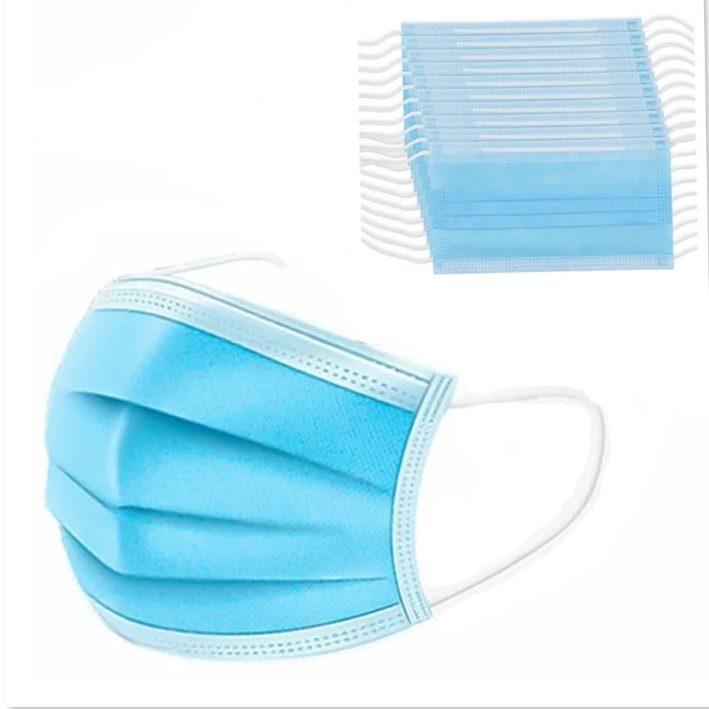 

1pcs Face Mouth Anti Virus Mask Disposable Protect 3 Layers Filter Dustproof Earloop Non Woven Mouth Masks 48 hours Shipping