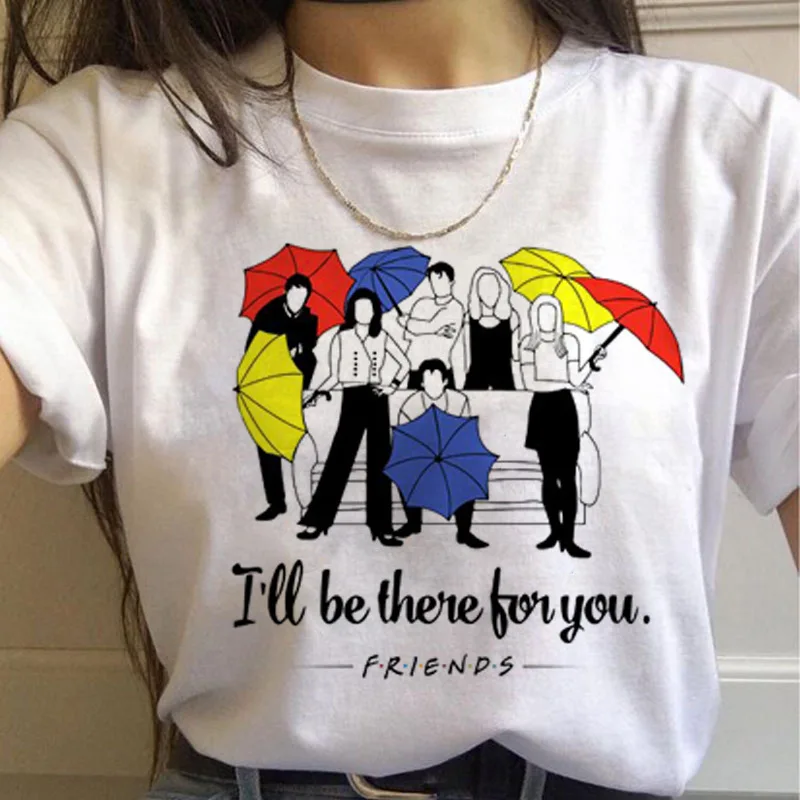 Я буду там для вас "футболка друзей Женская Повседневная футболка с коротким рукавом Harajuku топы с героями телесериала «друзья» Футболка женская одежда