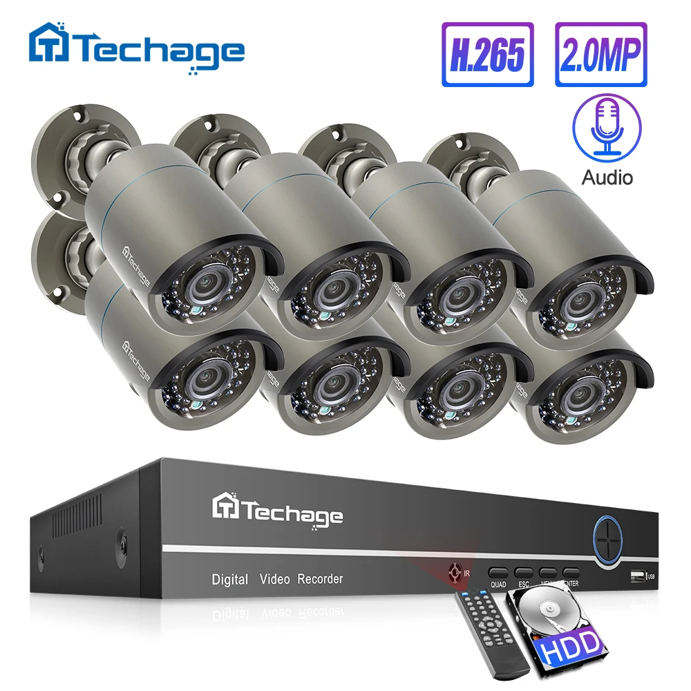 H.265 POE CCTV System 8CH 1080P NVR Kit Up To 16CH 2.0MP Audio IP Camera IR Outdoor P2P Video Secur - 32947205597  H.265 POE CCTV System 8CH 1080P NVR Kit Up To 16CH 2.0MP Audio IP Camera IR Outdoor P2P Video Secur - 32947205597