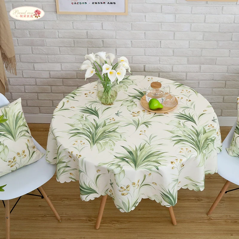

Proud Rose Waterproof Printed Tablecloth Round Table Cover Tea Table Cloth Rural Rectangular Cover Cloth Home Decoration