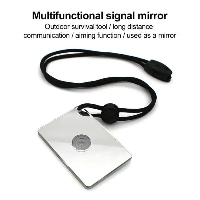 Survival Signal Mirror For Outdoor Marine Kayak, Field Survival Signal Mirror, Survival Tool Signal Mirror Reflection 2