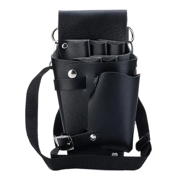 

Hair Scissor Bag Clips Comb Case Hairdressing Barber Scissor Holster Pouch Holder Tool PU Leather Hair Salon Waist Pack Belt Bag