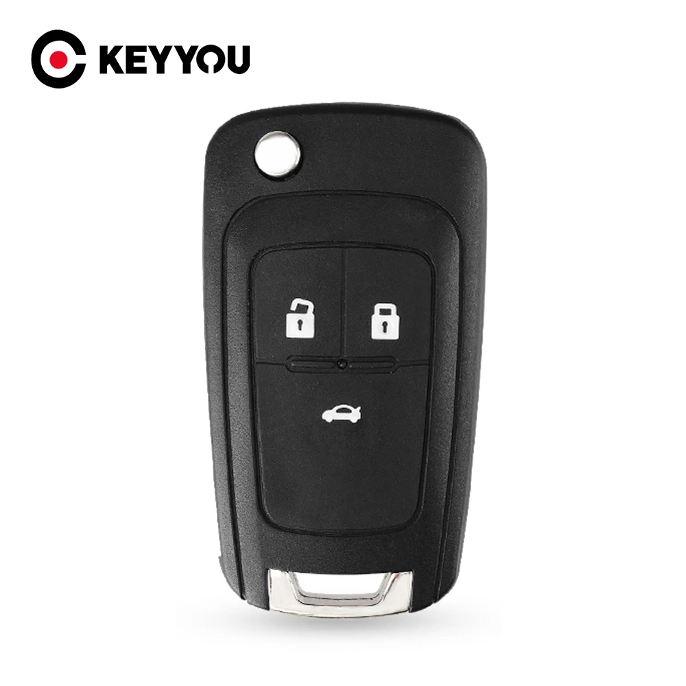 KEYYOU 3 кнопки для Chevrolet Cruze 2010 2011 Aveo Epica Impala Camar откидной брелок HU100 пульт