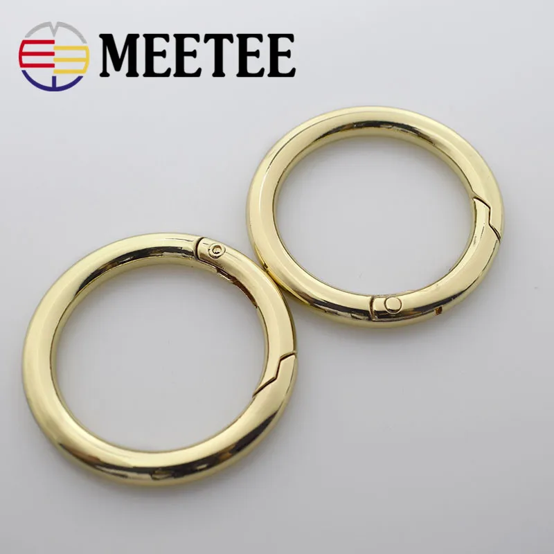 2/5/10 шт Meetee 25/32/38 мм металлический-хомут с круглым воротником для мальчиков и девочек с защелкой для брелка Для Ключей Застежка для Сумки сумка аппаратные средства Запчасти металлической фурнитурой H7-2