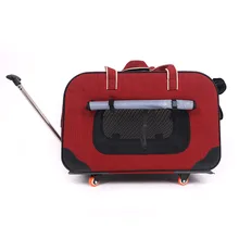 25% тележка для домашних животных, складная четырехколесная тележка для собак, коробка для кошек, чемодан, сумка, дышащая, с закрытым рычагом, панорамная, люминесцентная, супер дышащая