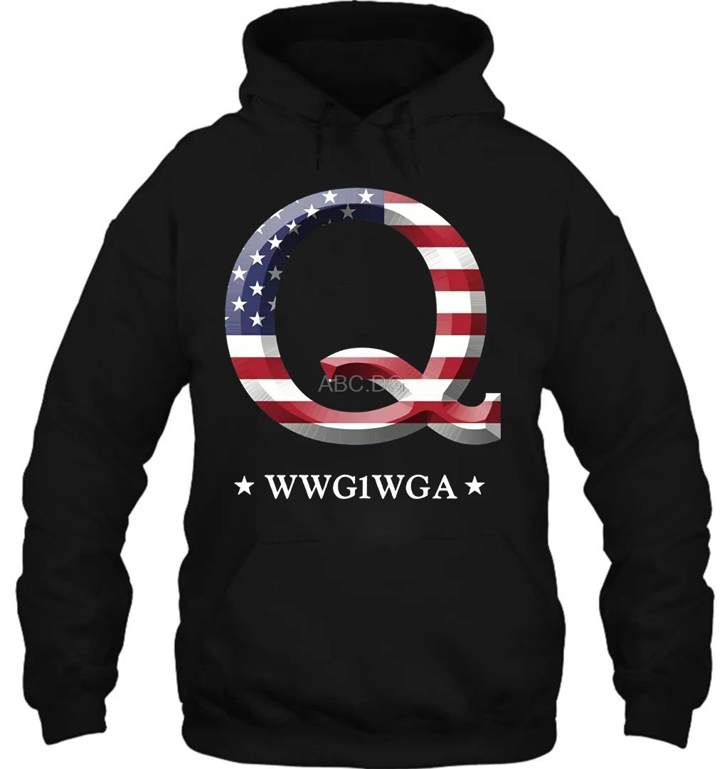Q WWG1WGA The Great Awakening Sweatshirt Q Anon MAGA Trump Hair Sweater