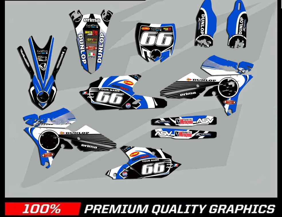 Мотоциклетный YZ450F команда графики фоны наклейки Наборы для Yamaha YZF450 2010 2011 2012 2013 450